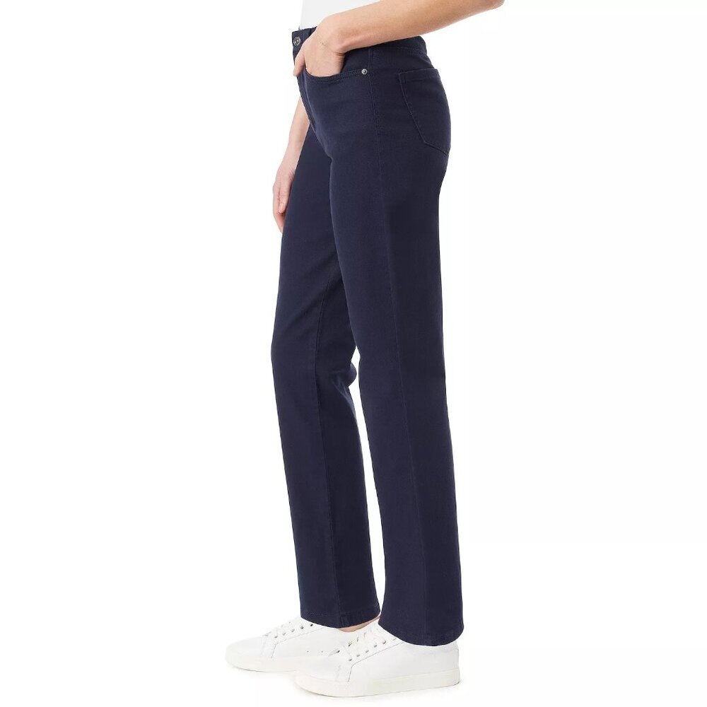 Gloria Vanderbilt Women Navy Blue Mid Rise Amanda Tapered Jeans Sz 12 New